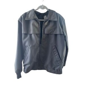 Vintage Hidden Agenda Black Bomber Jacket – Tall Rugged, Workwear, USA, Vintage